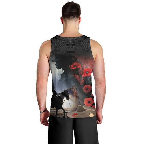 Anzac Day Men Tank Top Women In War - Lest We Forget