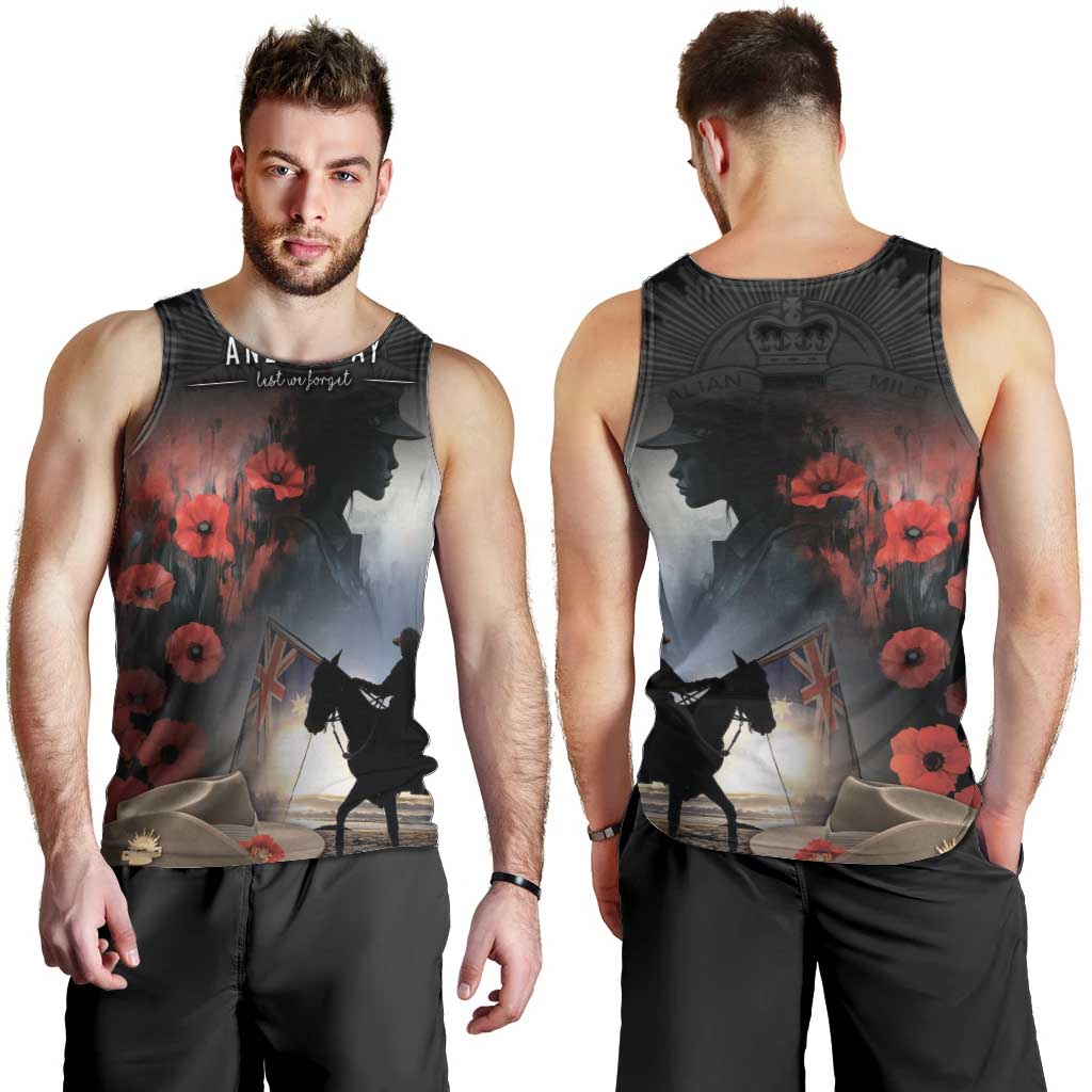 Anzac Day Men Tank Top Women In War - Lest We Forget