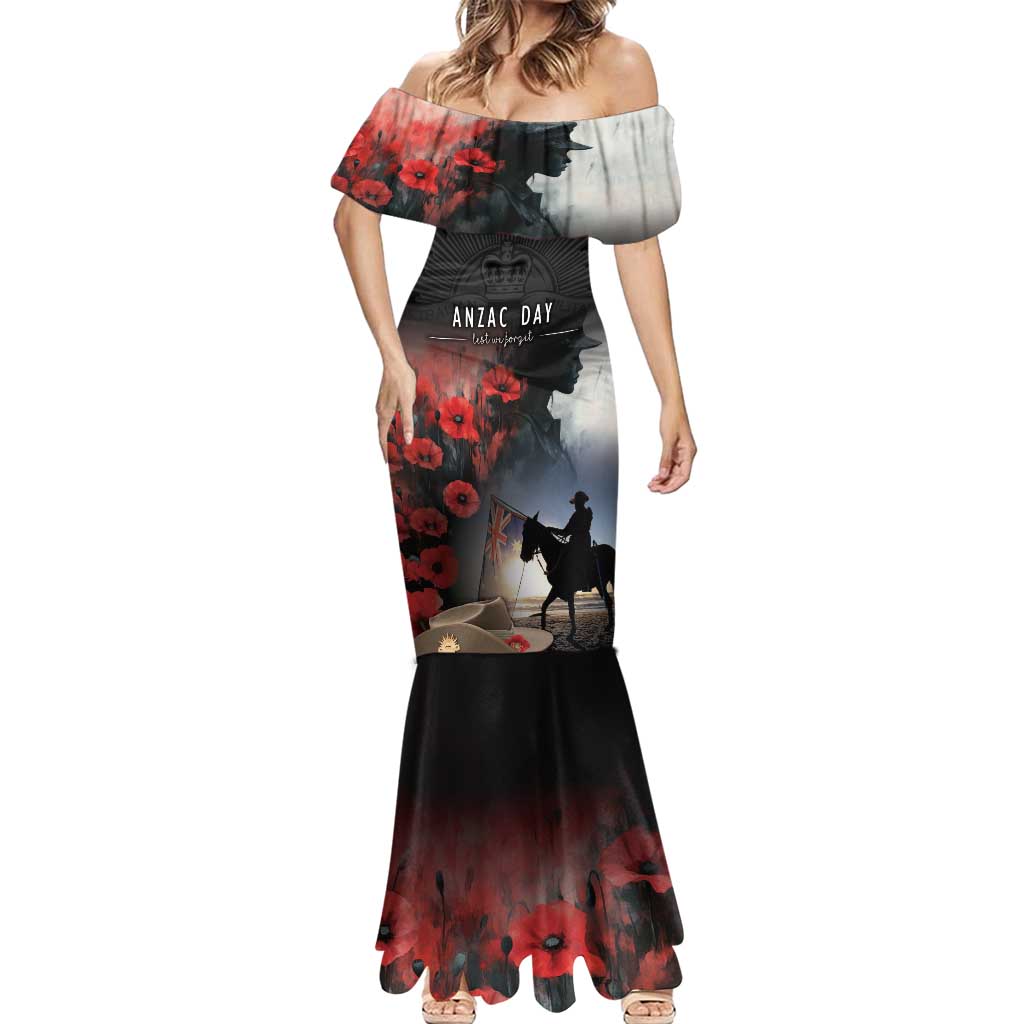 Anzac Day Mermaid Dress Women In War - Lest We Forget
