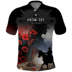 Anzac Day Polo Shirt Women In War - Lest We Forget