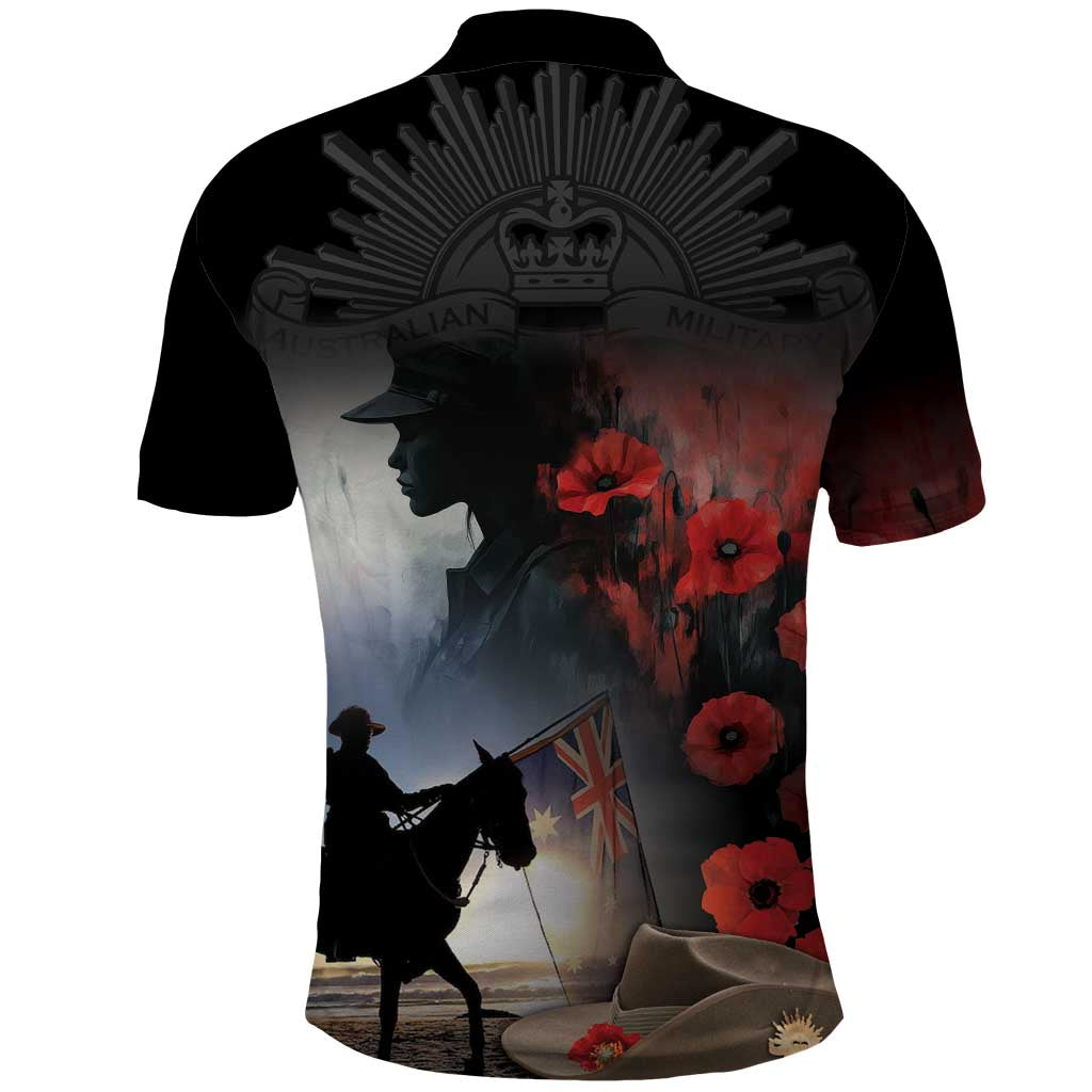 Anzac Day Polo Shirt Women In War - Lest We Forget