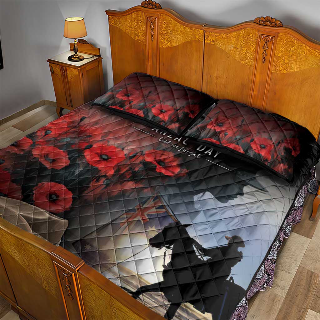 Anzac Day Quilt Bed Set Women In War - Lest We Forget