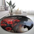 Anzac Day Round Carpet Women In War - Lest We Forget