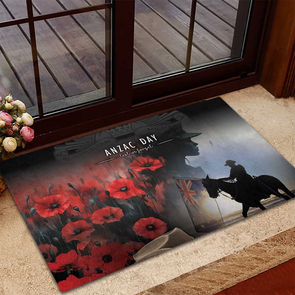 Anzac Day Rubber Doormat Women In War - Lest We Forget