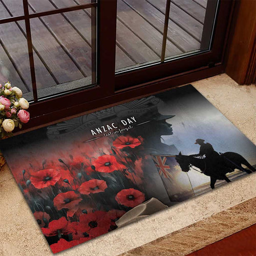 Anzac Day Rubber Doormat Women In War - Lest We Forget