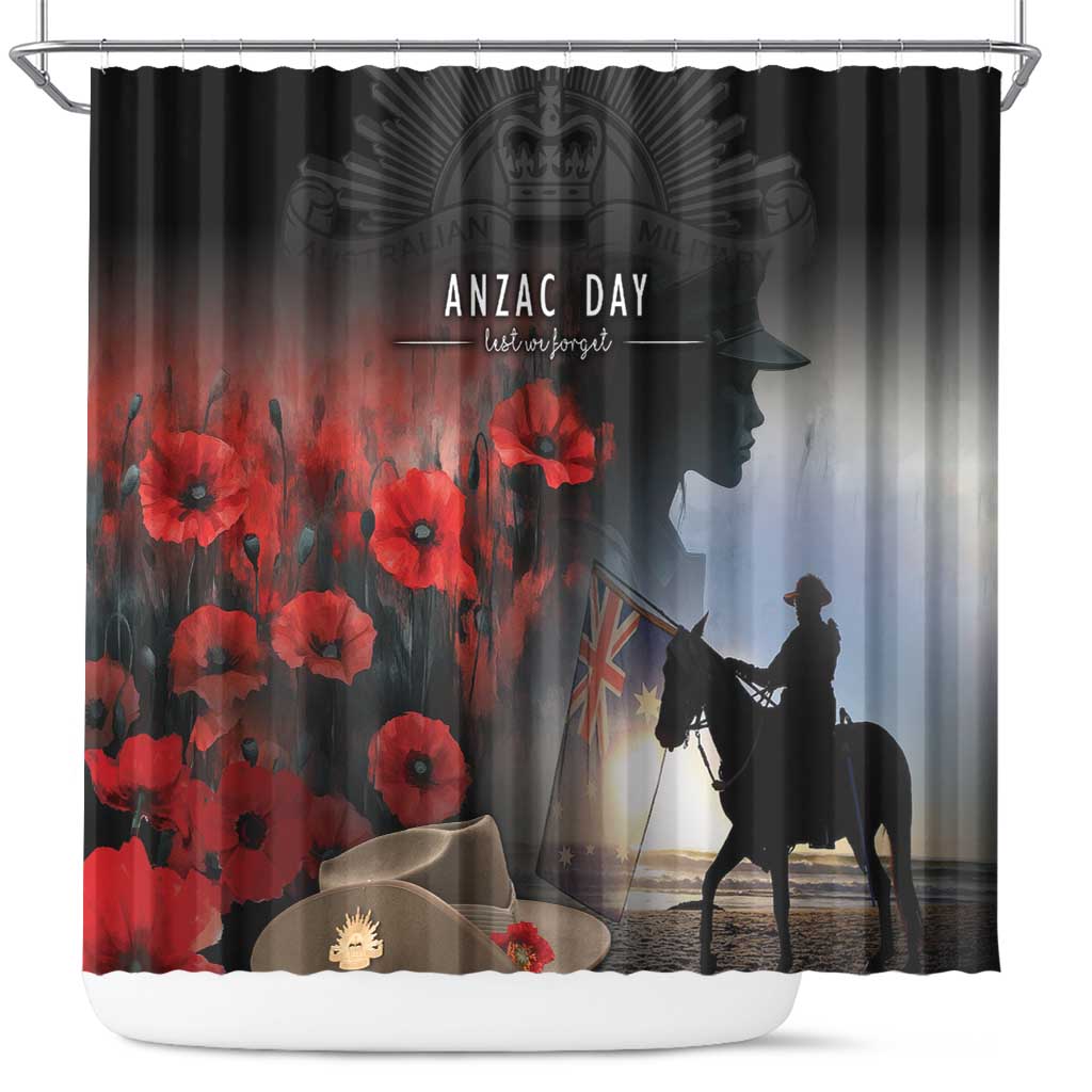 Anzac Day Shower Curtain Women In War - Lest We Forget