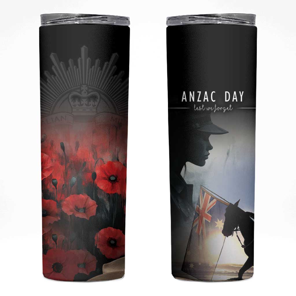 Anzac Day Skinny Tumbler Women In War - Lest We Forget