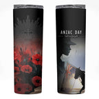 Anzac Day Skinny Tumbler Women In War - Lest We Forget