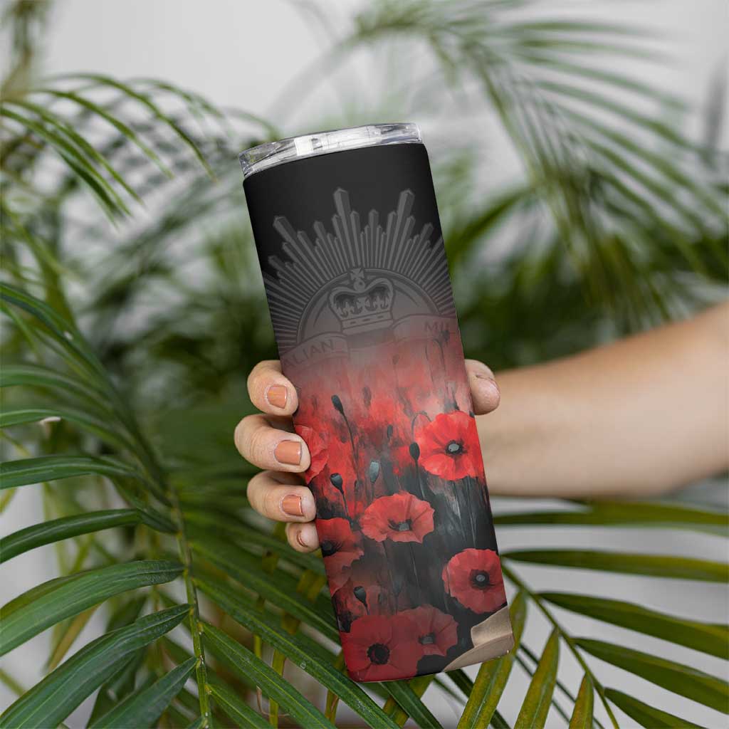 Anzac Day Skinny Tumbler Women In War - Lest We Forget