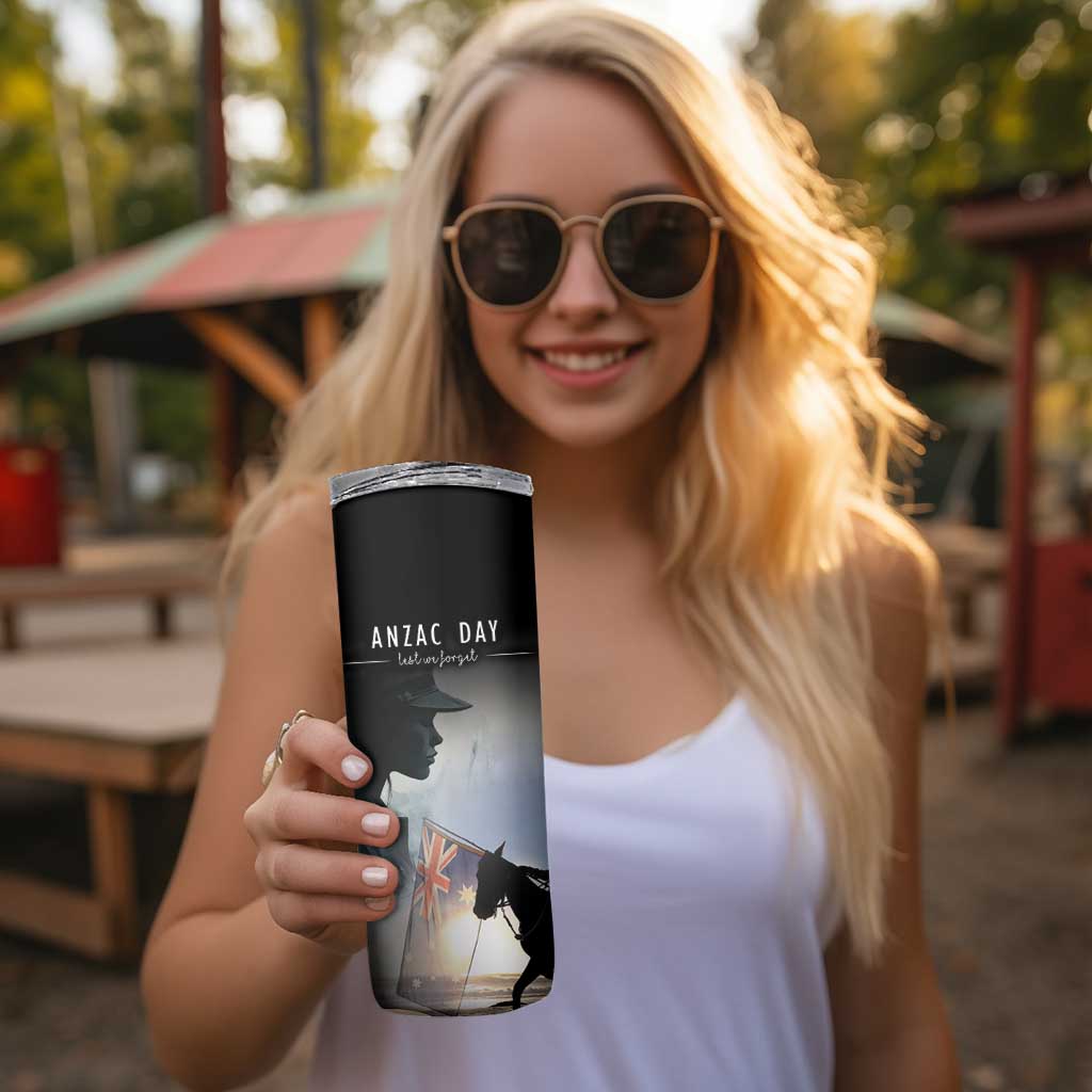 Anzac Day Skinny Tumbler Women In War - Lest We Forget