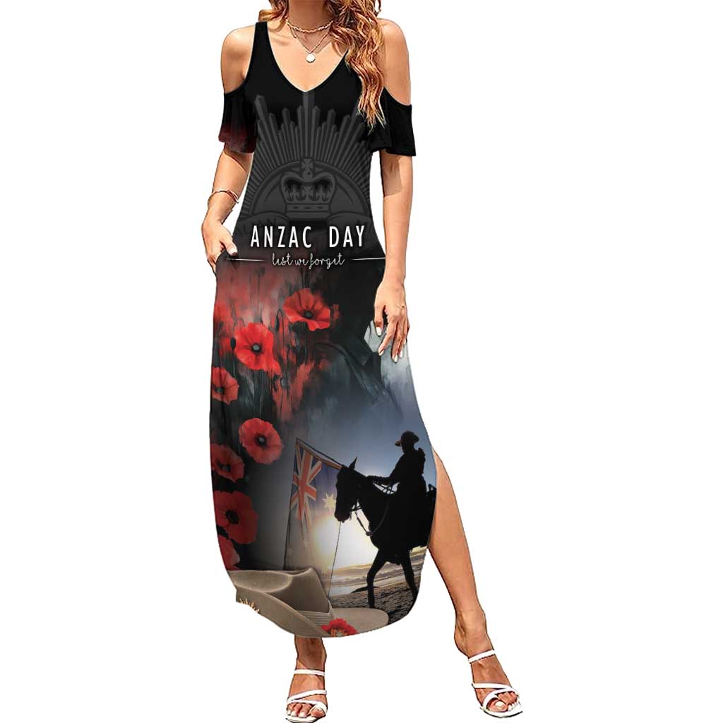 Anzac Day Summer Maxi Dress Women In War - Lest We Forget