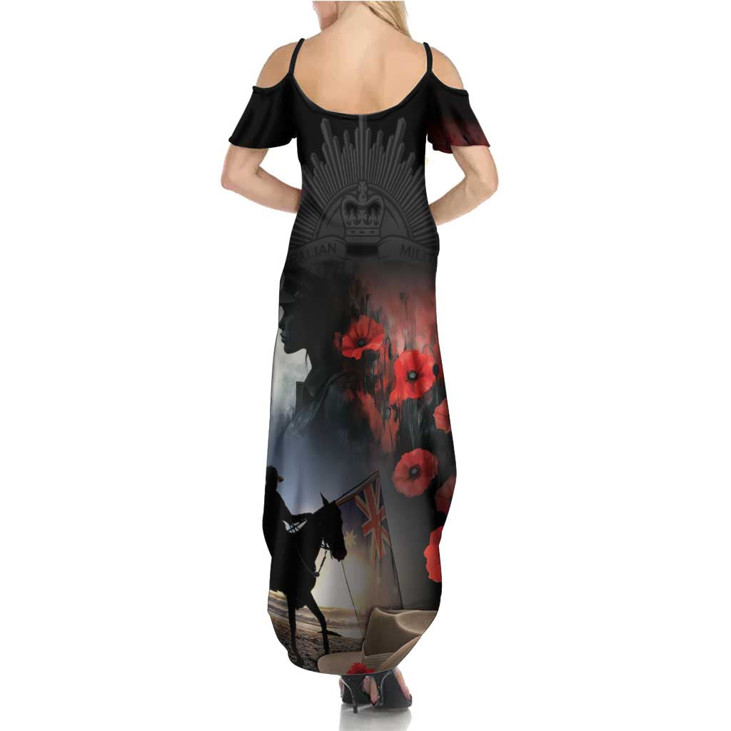 Anzac Day Summer Maxi Dress Women In War - Lest We Forget