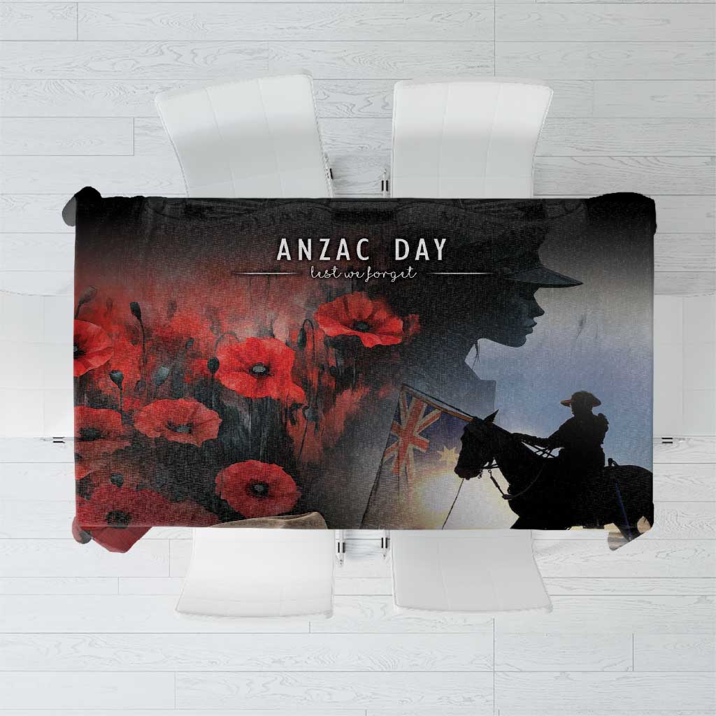 Anzac Day Tablecloth Women In War - Lest We Forget