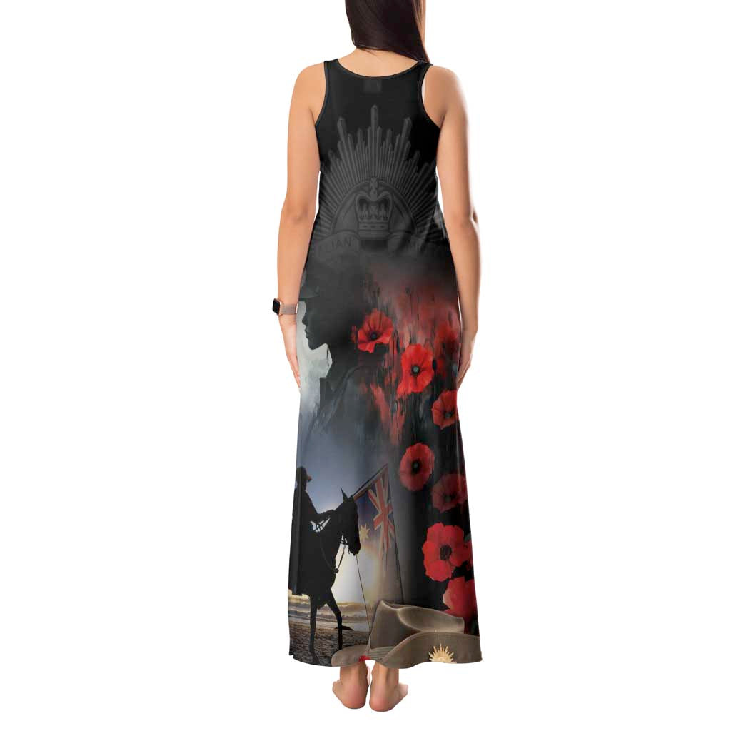 Anzac Day Tank Maxi Dress Women In War - Lest We Forget