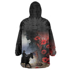 Anzac Day Wearable Blanket Hoodie Women In War - Lest We Forget