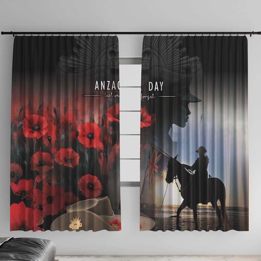 Anzac Day Window Curtain Women In War - Lest We Forget