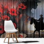 Anzac Day Window Curtain Women In War - Lest We Forget
