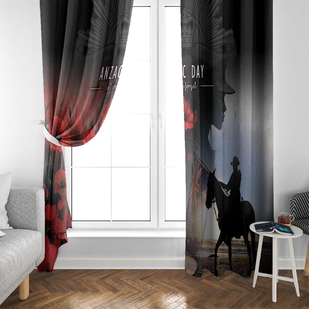Anzac Day Window Curtain Women In War - Lest We Forget