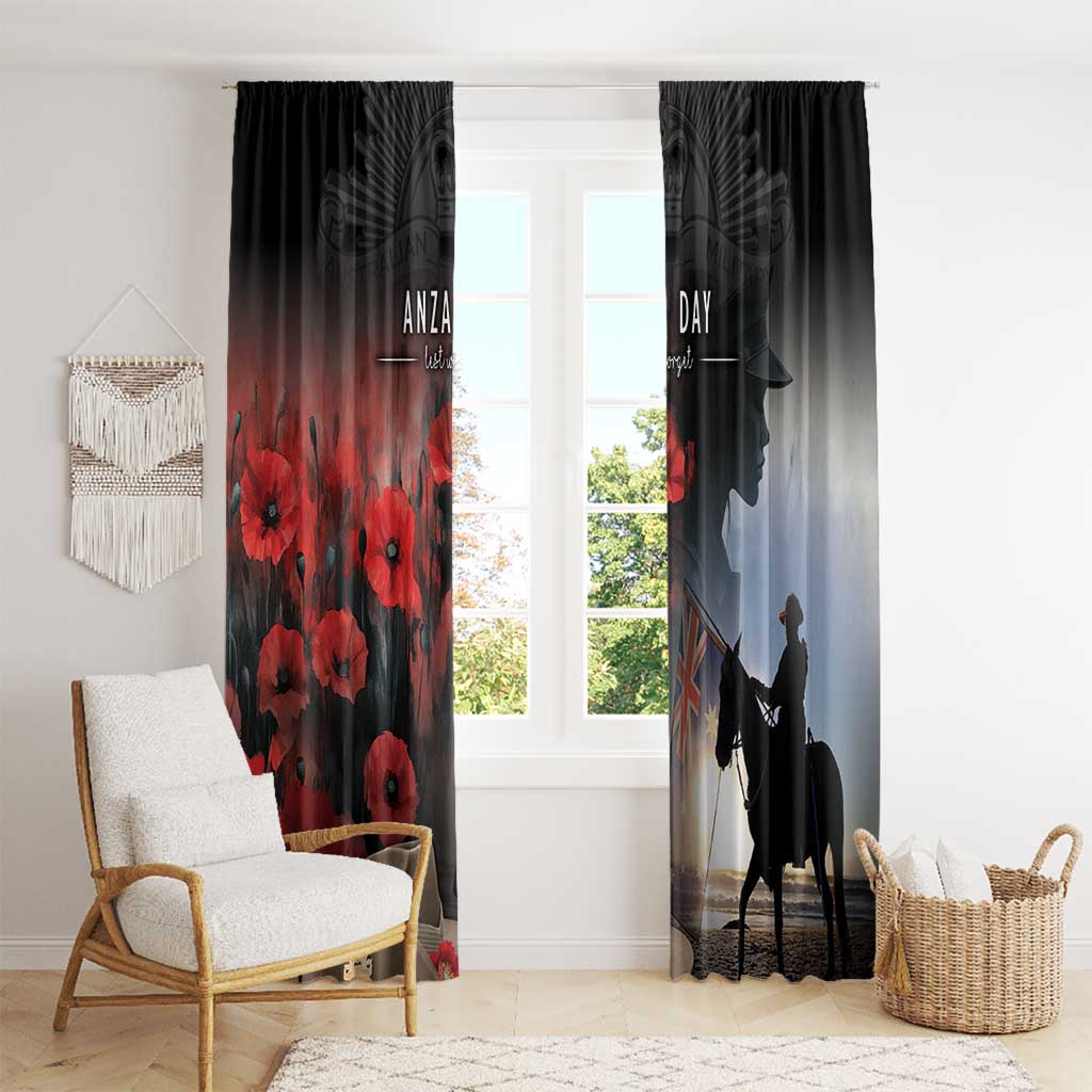 Anzac Day Window Curtain Women In War - Lest We Forget