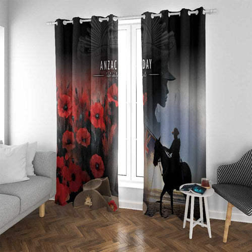 Anzac Day Window Curtain Women In War - Lest We Forget