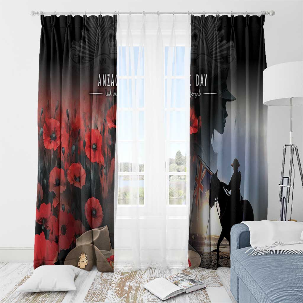 Anzac Day Window Curtain Women In War - Lest We Forget