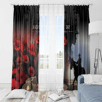 Anzac Day Window Curtain Women In War - Lest We Forget