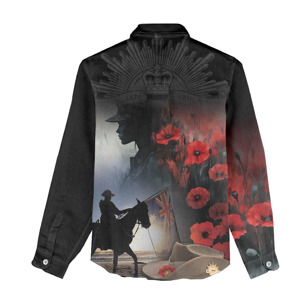 Anzac Day Women Casual Shirt Women In War - Lest We Forget