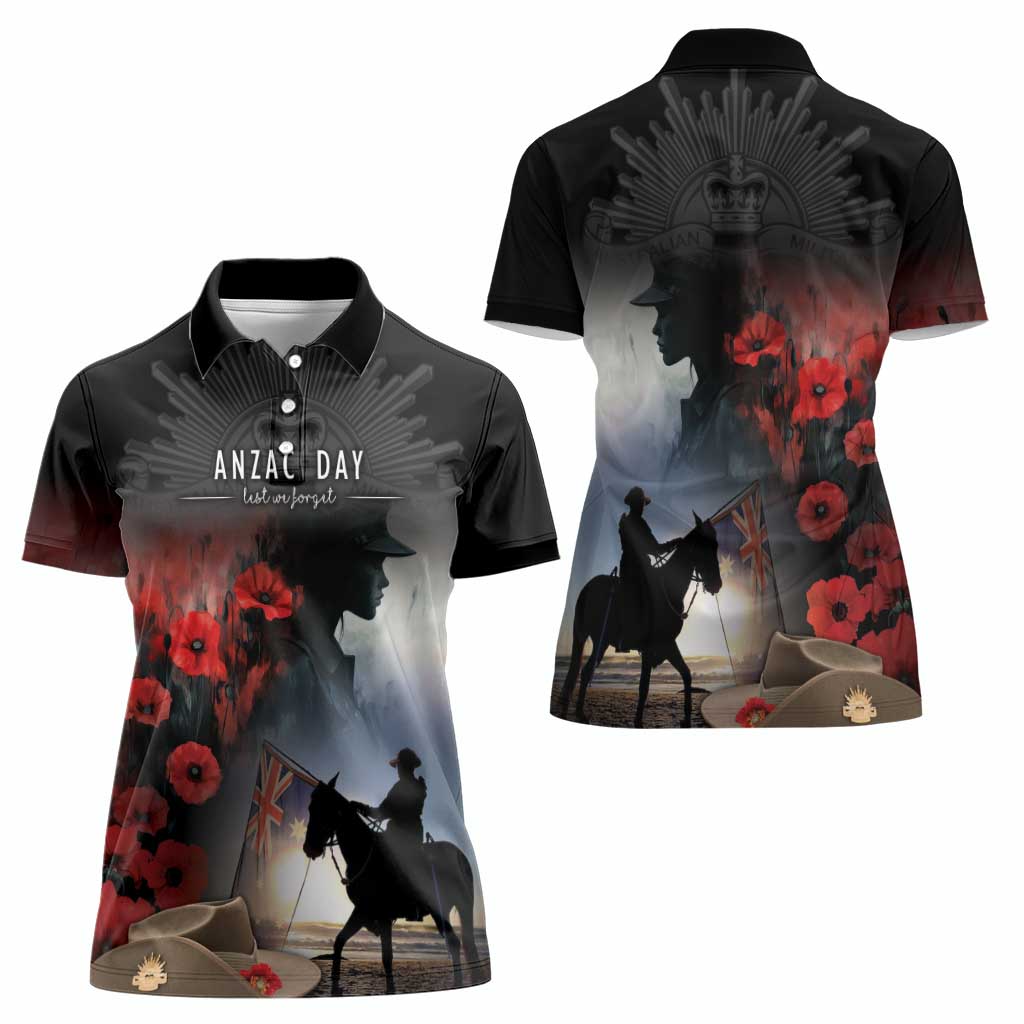 Anzac Day Women Polo Shirt Women In War - Lest We Forget