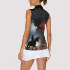 Anzac Day Women Sleeveless Polo Shirt Women In War - Lest We Forget