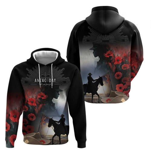 Anzac Day Zip Hoodie Women In War - Lest We Forget