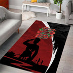 Anzac Day Women Veteran Area Rug Ode of Remembrance