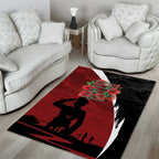 Anzac Day Women Veteran Area Rug Ode of Remembrance