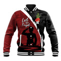 Anzac Day Women Veteran Baseball Jacket Ode of Remembrance