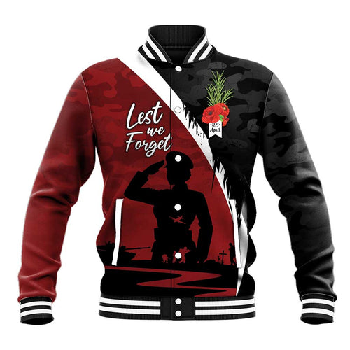 Anzac Day Women Veteran Baseball Jacket Ode of Remembrance