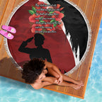 Anzac Day Women Veteran Beach Blanket Ode of Remembrance