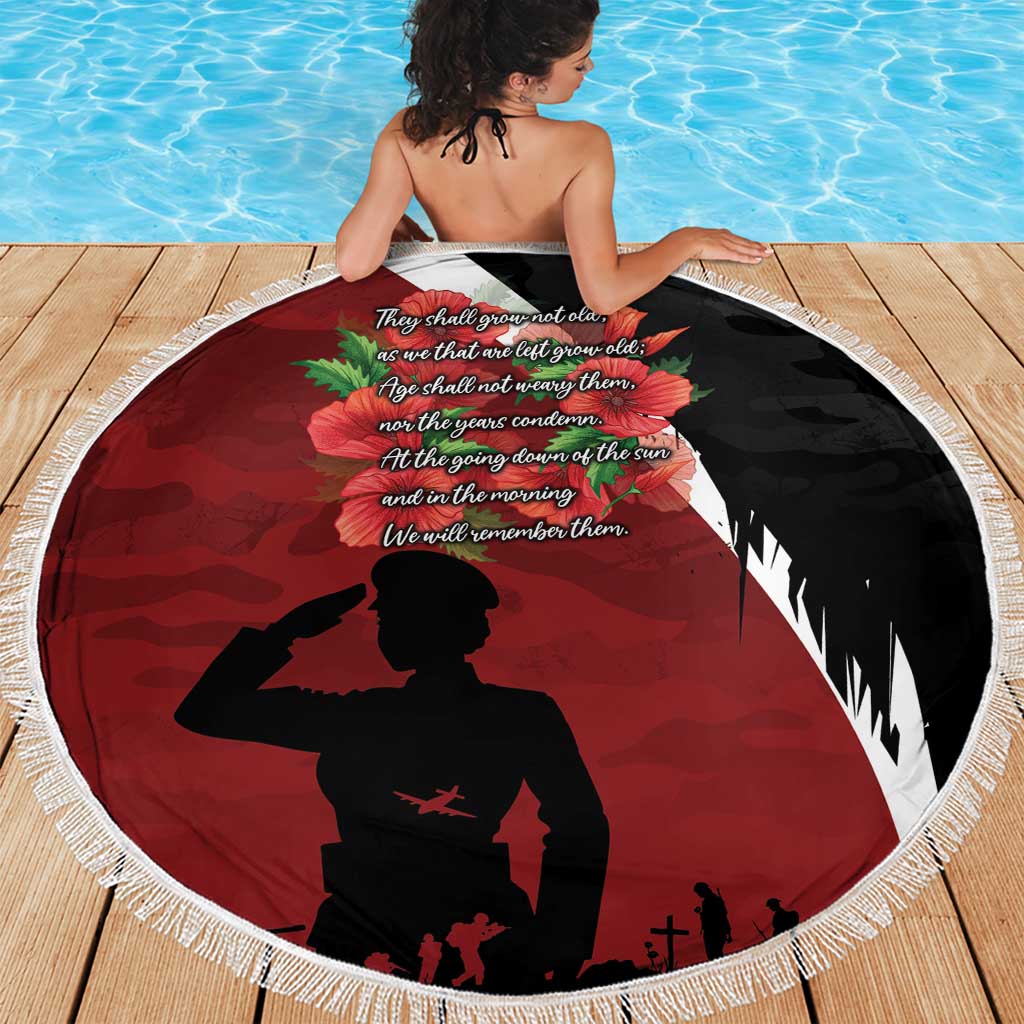 Anzac Day Women Veteran Beach Blanket Ode of Remembrance