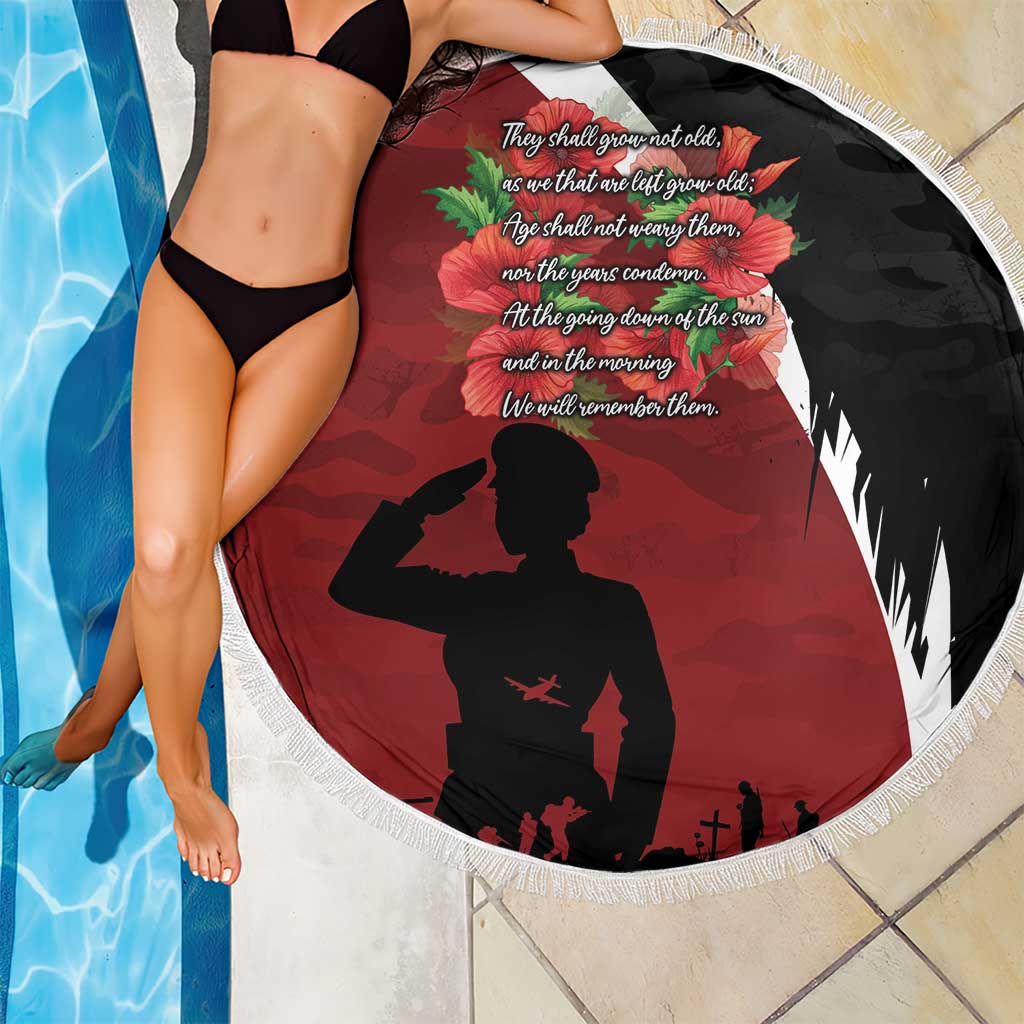 Anzac Day Women Veteran Beach Blanket Ode of Remembrance
