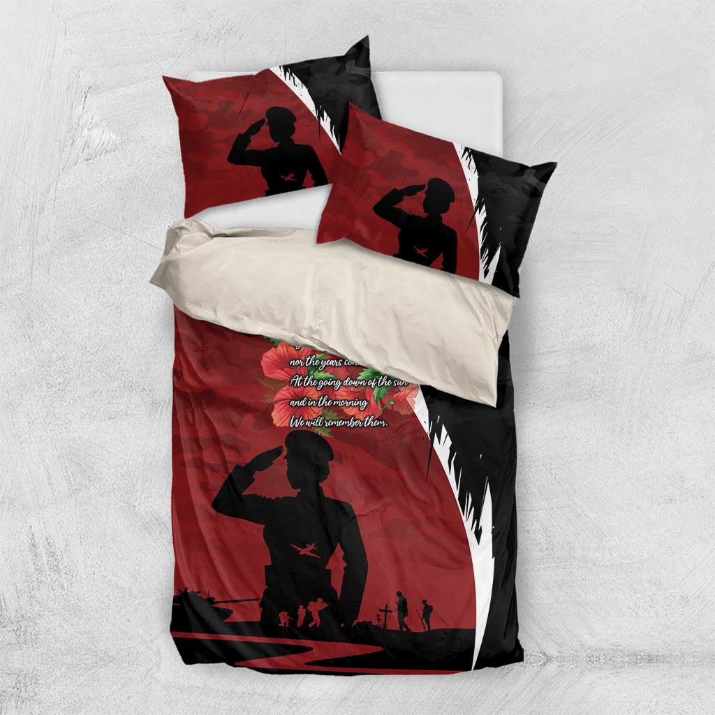 Anzac Day Women Veteran Bedding Set Ode of Remembrance