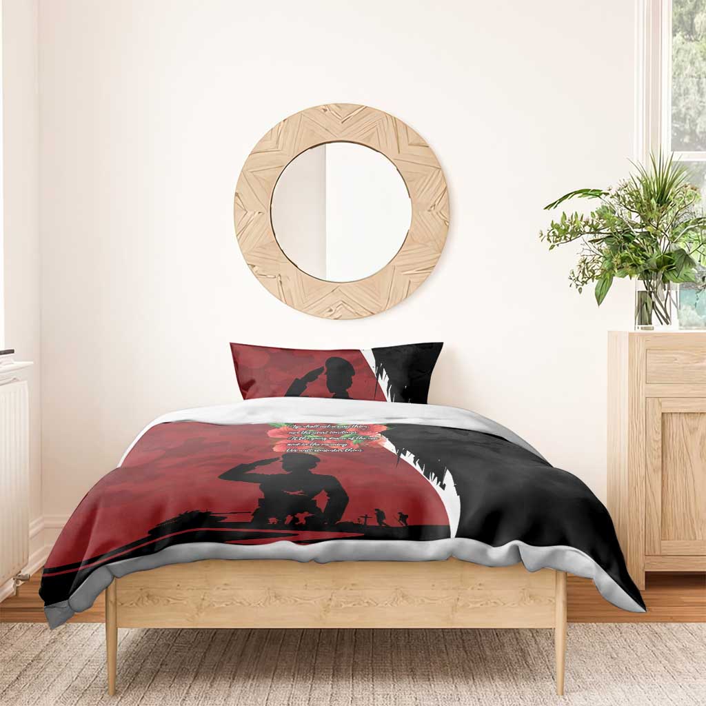 Anzac Day Women Veteran Bedding Set Ode of Remembrance