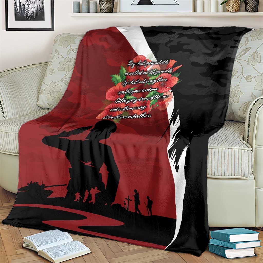 Anzac Day Women Veteran Blanket Ode of Remembrance