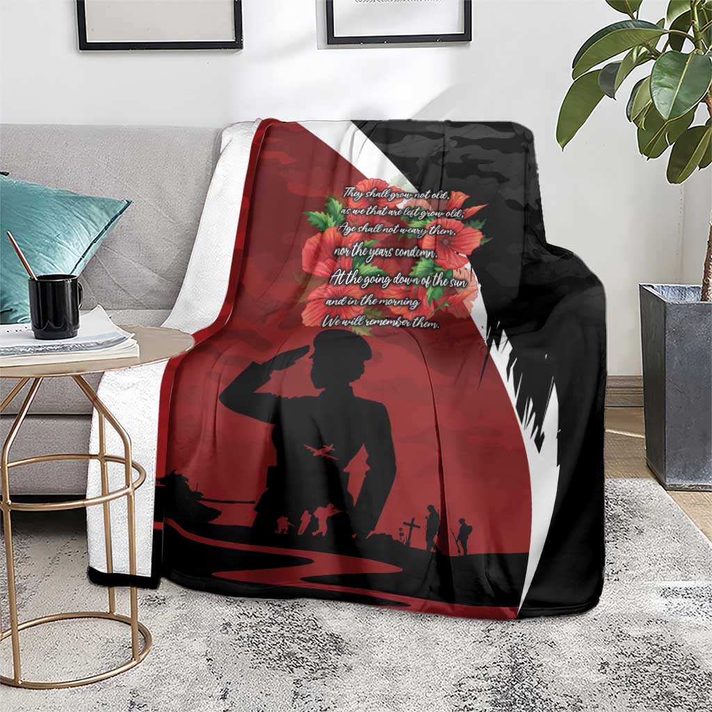 Anzac Day Women Veteran Blanket Ode of Remembrance