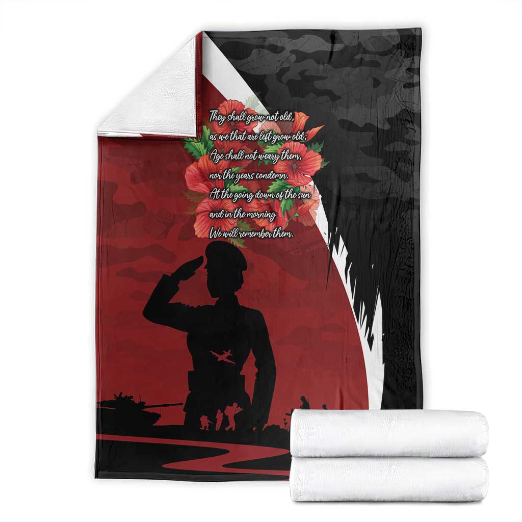 Anzac Day Women Veteran Blanket Ode of Remembrance