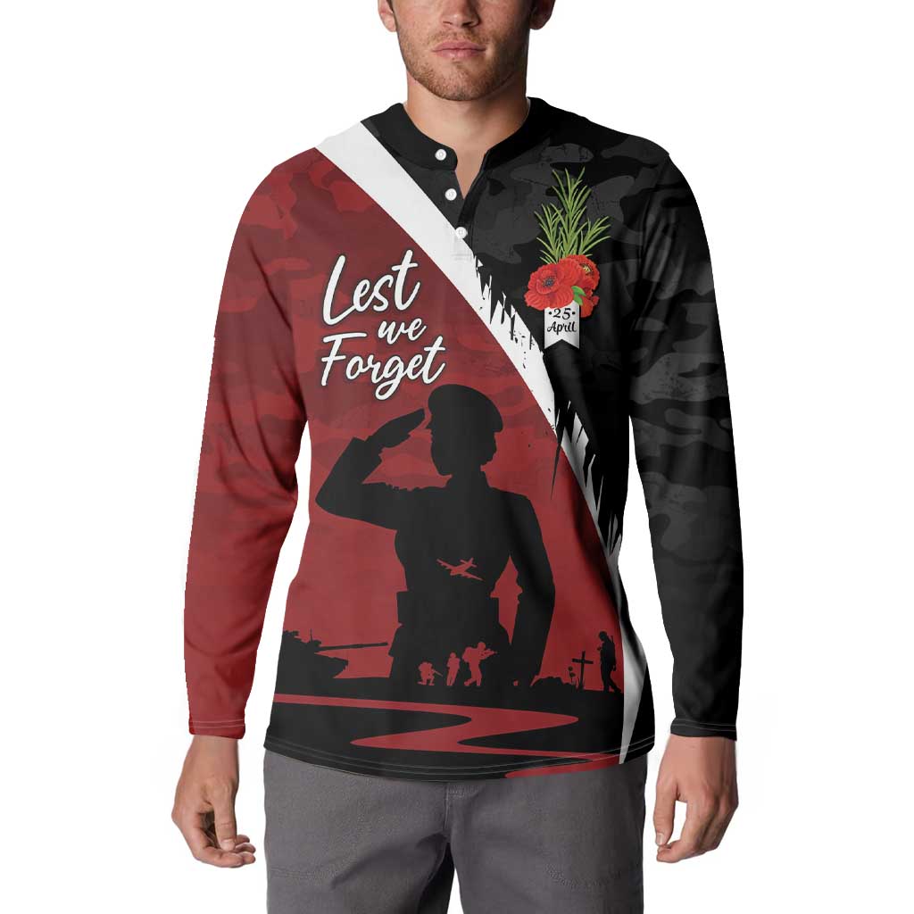 Anzac Day Women Veteran Button Sweatshirt Ode of Remembrance