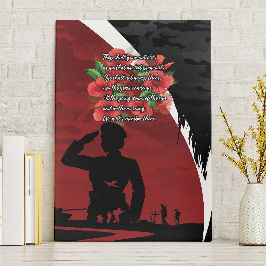 Anzac Day Women Veteran Canvas Wall Art Ode of Remembrance