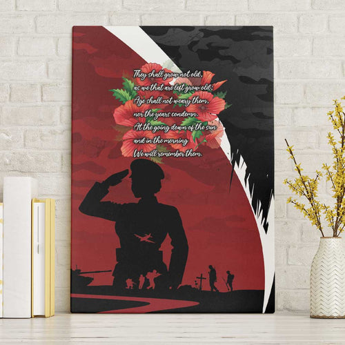 Anzac Day Women Veteran Canvas Wall Art Ode of Remembrance