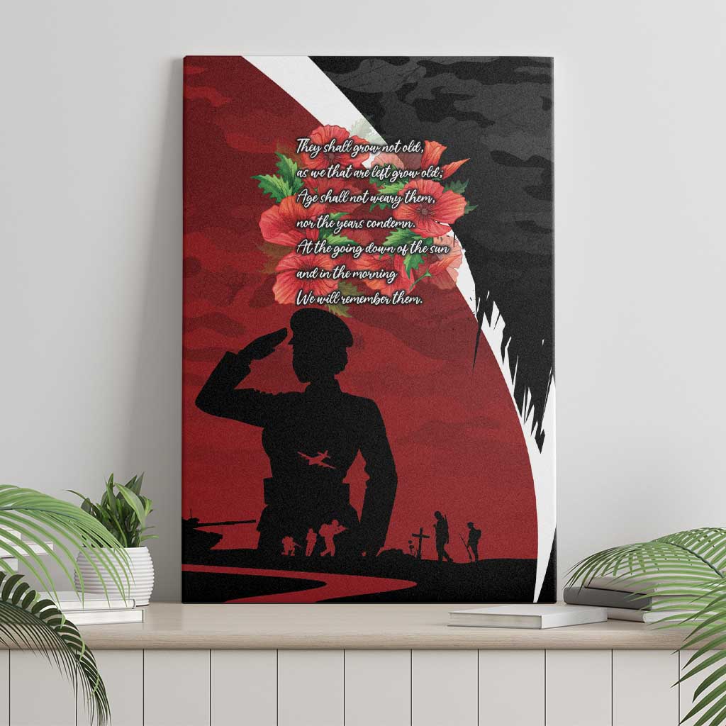 Anzac Day Women Veteran Canvas Wall Art Ode of Remembrance