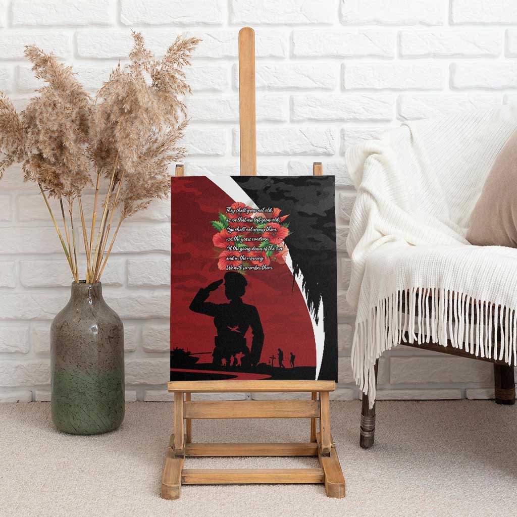 Anzac Day Women Veteran Canvas Wall Art Ode of Remembrance