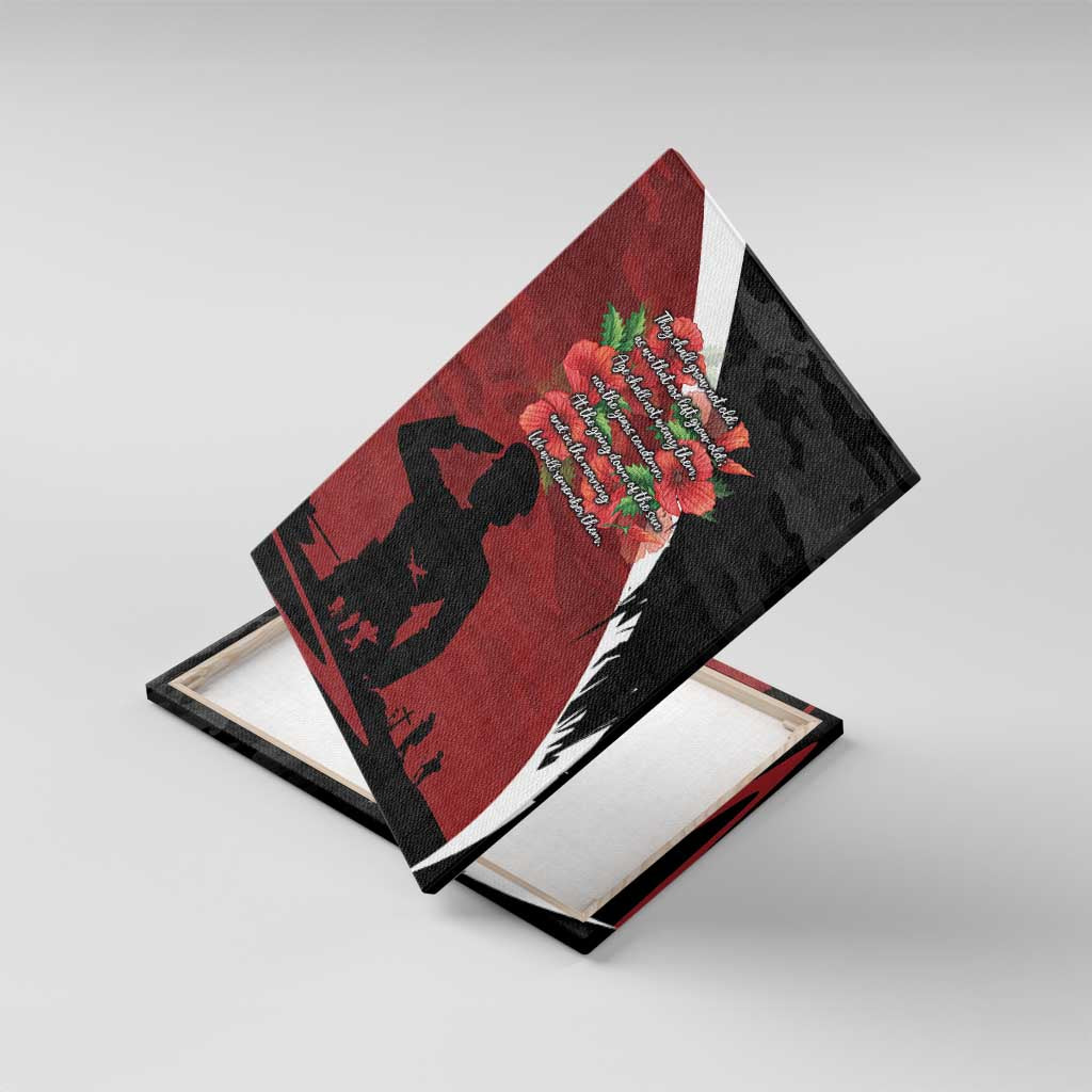 Anzac Day Women Veteran Canvas Wall Art Ode of Remembrance