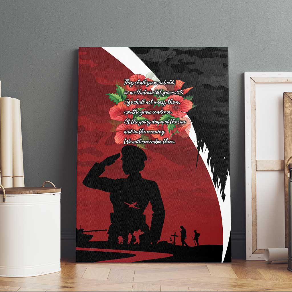 Anzac Day Women Veteran Canvas Wall Art Ode of Remembrance