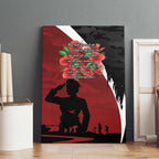 Anzac Day Women Veteran Canvas Wall Art Ode of Remembrance